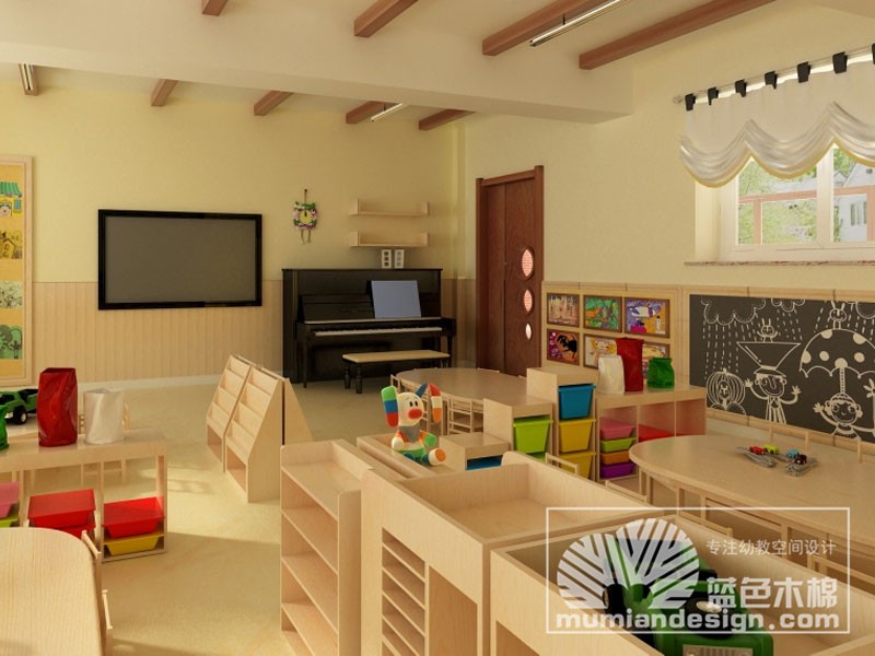 蓝色木棉幼儿园活动室设计